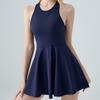 LU falda de tenis de una pieza de verano desnuda transpirable para correr baile con almohadilla en el pecho yoga fitness traje deportivo de una pieza para mujer