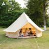 Estilo de Acampamento ao Ar Livre Estilo de Acampamento Tenda Iurte Mongol 4m Lona em Forma de Sino Algodão Pirâmide Indiana Sino Anti-Tempestade Chuva