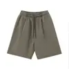 Nuevos shorts casuales para hombre 2025 320g moda renderizado blanco viejo sueltos talla grande shorts hombre