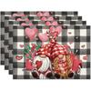 Mantel Individual de San Valentín Mesa de Comedor Aislamiento Térmico Servilleta Impermeable Hogar Rectangular Tapete de Mesa Tapete Antiescaldante Tapete Aislante de Calor Transfronterizo