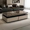 Conjunto de mesa de centro dupla camada 2026, design simples e moderno, adequado para apartamentos pequenos, estilo luxo leve, com armazenamento, feito de painel artificial