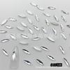 Estilo Individual Blanco (Opcional) Pedrería para Uñas de Forma Irregular con Base Plana, Pedrería de Vidrio, Pedrería de Cristal, Artículo Popular de Celebridad de Internet