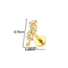 Henson F136 Aleación de Titanio Zirconia Incrustada Rosca Interna KT Barra Labret Perforación de Cartílago Hueso del Oído Stud Aleación de Titanio G23