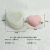 Molde de Silicona para Vela de Corazón con Forma de Diamante DIY Vela Perfumada con Forma de Corazón Adorno de Yeso Molde para Hornear Pastel de Corazón