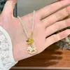 Moda de Verano Dopamina Colorido Gota de Aceite Hebilla Ot Caballo de Troya Collar de Perlas Shijia Cadena para Clavícula de Lujo Ligero Gama Alta para Mujer