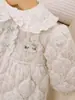 Mameluco Acolchado de Invierno Azul Sal Marina para Bebé, Mono Calentito Forrado de Felpa, Ropa de Abrigo para Recién Nacidos