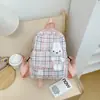 Mochila escolar para meninas do ensino fundamental, mochila estilo coreano ins com estampa de leopardo para estudantes do ensino médio, mochila de viagem para meninas, bolsa feminina de grande capacidade