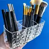 Caja de Almacenamiento para Cosméticos, Estante de Almacenamiento, Estante de Almacenamiento para Brochas de Mesa de Maquillaje, Almacenamiento de Caja para Lápices de Cejas de Escritorio, Transparente a Prueba de Polvo al por Mayor