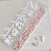 Decorações de Unhas com Cruz Gótica de 12 Peças, Populares Resina 3D em Relevo Rosa Nude Puro Decorações de Unhas