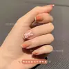 Nova Arte de Unhas Japonesa Feita à Mão DIY Joias de Desenho Animado Liga Pintada Coelho Fofo Fosco Coração Decoração de Unha