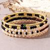 Pulsera Explosiva Hecha a Mano Transfronteriza Estilo Bohemio Vacacional Apilada Uso Nicho Sentido del Diseño Pulsera de Lujo Ligero para Mujer con Cuentas de Arroz