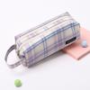 TOME Estuche de Lápices de Gran Capacidad jk Doble Capa Estilo Japonés Simple Lona Portátil Bolsa de Papelería para Niñas y Estudiantes