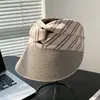 Nuevo Sombrero Visera Rayado de Retazos de Paja Estilo Coreano para Mujer, Sombrero de Sol Transpirable para Proteger del Sol en Verano que Hace que la Cara Parezca Más Pequeña