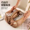 Ventas Directas de Fábrica Bolsa de Cosméticos Transparente de Malla para Mujer Portátil de Gran Capacidad de Alta Gama para Viaje Bolsa de Almacenamiento de Artículos de Aseo Cosméticos