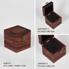 Caja cuadrada de madera de imitación nogal y secuoya vintage, caja de brocado para taza de té de cerámica cuadrada, caja de embalaje, caja de regalo de madera, caja vacía
