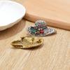 Broche de chapéu de palha vintage com diamantes incrustados, moda coreana, corpete, acessórios para roupas femininas, alfinete, entrega de uma peça, fornecimento transfronteiriço