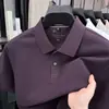 Camisa Polo Masculina 100% Algodão Piquet, Camiseta Masculina de Manga Curta com Gola, Roupa Casual de Verão para Negócios, Estilo Pai, Sensação de Alta Qualidade