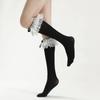Calcetines Lolita Transfronterizos de Nuevo Producto con Lazo de Encaje, Calcetines hasta la Pantorrilla Estilo Ballet, Calcetines de Encaje Lolita