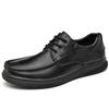 Mocassins Masculinos 2025 Novo Slip-on Couro Casual Sapatos de Couro Masculinos Solado Macio Antiderrapante Resistente ao Desgaste Sapatos para Homens de Meia-idade e Idosos Pai