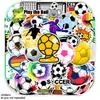 50 Pegatinas de la Copa Mundial de Fútbol Transfronterizas para Botellas de Agua, Maletas, Decoraciones de Fiesta, Pegatinas Decorativas Adhesivas sin Residuos