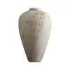 Vaso de Cerâmica Retrô Jingdezhen em Tons Terrosos, Recipiente para Flores em Forma de Cone para Pousada e Quartos Modelo de Hotel, Decoração para Arranjo de Flores com Frete Grátis