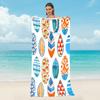 Toalha de Praia e Bolsa de Ombro 2 em 1 Personalizada, Bolsa de Ombro de Praia Multifuncional Dobrável com Toalha Estampada que Absorve Água