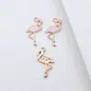 25,5x 13mm 1,1g joias diy liga acessórios gota de óleo multicolorido Flamingo pulseira pingente pingente pingente