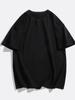 Playera pesada de algodón de 230 g de manga corta para jóvenes, color sólido, cuello redondo, casual, holgada, de media manga, fabricante en stock