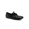 Zapatos planos retro de cuero genuino para comercio exterior transfronterizo, zapatos Mary Jane cuadrados de piel de vaca lavada suave y poco profundos, zapatos casuales para mujer