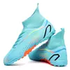 Zapatos de fútbol de cuero para adultos Zapatos deportivos de entrenamiento para césped artificial para adultos Estudiantes de primaria Niños Tacos largos Tacos de competición