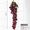 Corda de uva falsa de plástico, corda de borracha para frutas, vegetais, uvas com folhas, ornamentos de plantas, adereços, pingente