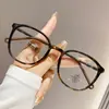 Óculos de Grau Tendência Tr90 Coreanos e Japoneses com Proteção contra Luz Azul, Armação Redonda Retro Unissex, Populares entre Influenciadores, Estilo Acadêmico