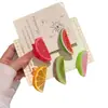 Divertidos y peculiares pasadores de fruta para el cabello, creativos pasadores simulados de sandía, pitahaya, kiwi, pasadores versátiles para el cabello
