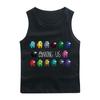 Chaleco infantil ropa infantil para niños lobo espacial asesino verano nuevo bebé camiseta sin mangas delgada exterior algodón top