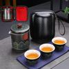 Juego de té de viaje de alta gama, juego de té portátil para exteriores, taza exprés portátil para coche, bolsa de almacenamiento, regalo