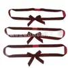 Lazo de Cuello de Terciopelo Borgoña Retro, Accesorios para Corbata en Caja de Regalo, Fábrica de Lazos Hechos a Mano Se Puede Personalizar