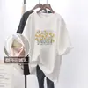 Ropa de Lactancia Verano Salida Moda Camiseta de Longitud Media Top de Lactancia Apertura Lateral Temperamento Mamá Caliente Ropa de Lactancia