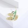 Venta caliente transfronteriza de ropa de moda europea y americana, broche de oreja de trigo amarillo simulado, traje de ramillete, joyería transfronteriza que combina con todo.