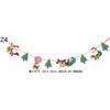 Bandeirola de Desenho Animado de Natal Puxa Flor Decorações de Natal Layout de Cena de Festa Banner de Papel Letra Bunting Bandeirola Pendurada