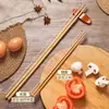 Palitos de Bambu Longos para Uso Doméstico, Resistentes a Óleo, Resistentes a Altas Temperaturas, Anti-Queimadura, Comprimento Estendido para Macarrão e Panela Quente, Palitos Específicos para Cozinha para Fritura