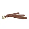 Nuevo cinturón delgado de hebilla de pasador para mujer al por mayor, pretina decorativa minimalista de moda, cinturón pequeño de cuero versátil para ceñir la cintura, vintage en stock