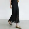 Falda de Lunares Negros para Mujer, Tendencia Verano 2026 Nueva Moda Versátil Falda de Línea A