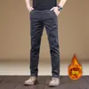 Pantalones casuales de alta gama italianos para hombre, nuevos pantalones rectos de corte slim para 2026, pantalones de vestir para hombre de primavera y otoño