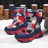 Nuevas botas de nieve para niños, botas altas de terciopelo de invierno, zapatos de algodón para niños y niñas, botas altas de agua para deportes al aire libre