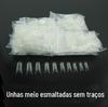 Suprimentos para arte em unhas peça de unha de vidro transparente remendo de unha falsa molde de cristal unha falsa 500PCs
