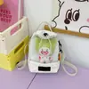 Bolsa de Ombro Única Transparente Doce Estilo INS Japonês Bolsa para Garrafa de Água para Meninas Estudantes Universitárias Bolsa Transversal de Alta Aparência para Viagem