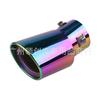 Tubo de escape modificado para coche, silenciador de acero inoxidable negro mate, decoración de escape dorada, tubo de escape universal