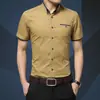 Actividad Running Volumen Verano Camisa de Manga Larga Hombre Talla Grande Camisa Comercio Exterior Exportación Negocio Camisa de Manga Corta con Raya