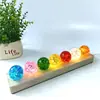 Bola de Cristal Colorida, Contas de Vidro, Bola Colorida de Cristal Rachado por Gelo, Enfeites Luminosos, Decoração de Mesa de Escritório, Presentes
