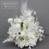 Novo casamento fileira de flores em grande escala simulação flor de seda decoração finalizada fileira de flores de eucalipto passarela de estrada arte floral para casamento
